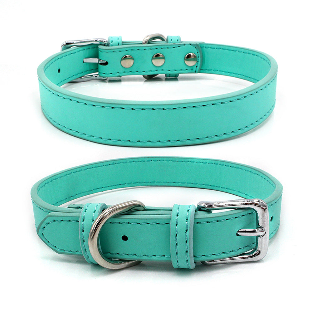 New Comfortable Skin Feeling PU Leather Pet Collar Small And Medium-sized Dog Collar Cat Collar Pet Supplies