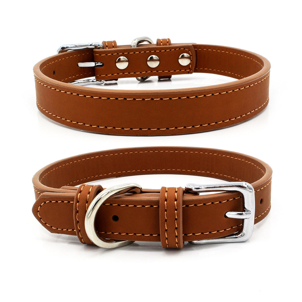 New Comfortable Skin Feeling PU Leather Pet Collar Small And Medium-sized Dog Collar Cat Collar Pet Supplies