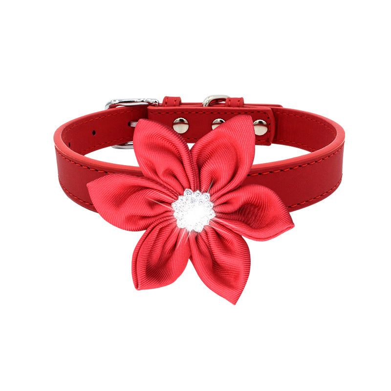 New Comfortable Skin Feeling PU Leather Pet Collar Small And Medium-sized Dog Collar Cat Collar Pet Supplies