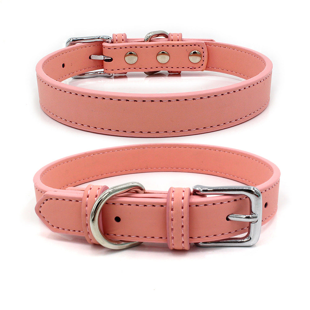 New Comfortable Skin Feeling PU Leather Pet Collar Small And Medium-sized Dog Collar Cat Collar Pet Supplies