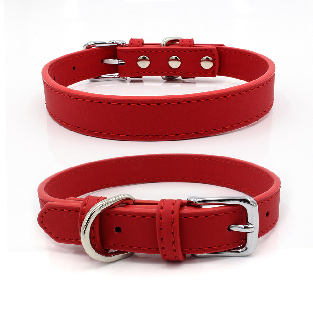 New Comfortable Skin Feeling PU Leather Pet Collar Small And Medium-sized Dog Collar Cat Collar Pet Supplies